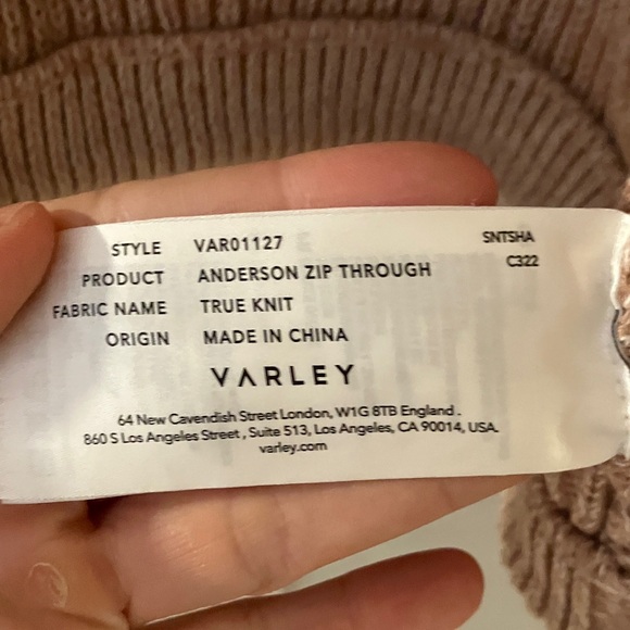 Varley Anderson Zip Through True Knit Cardigan Sweater - Picture 7 of 12